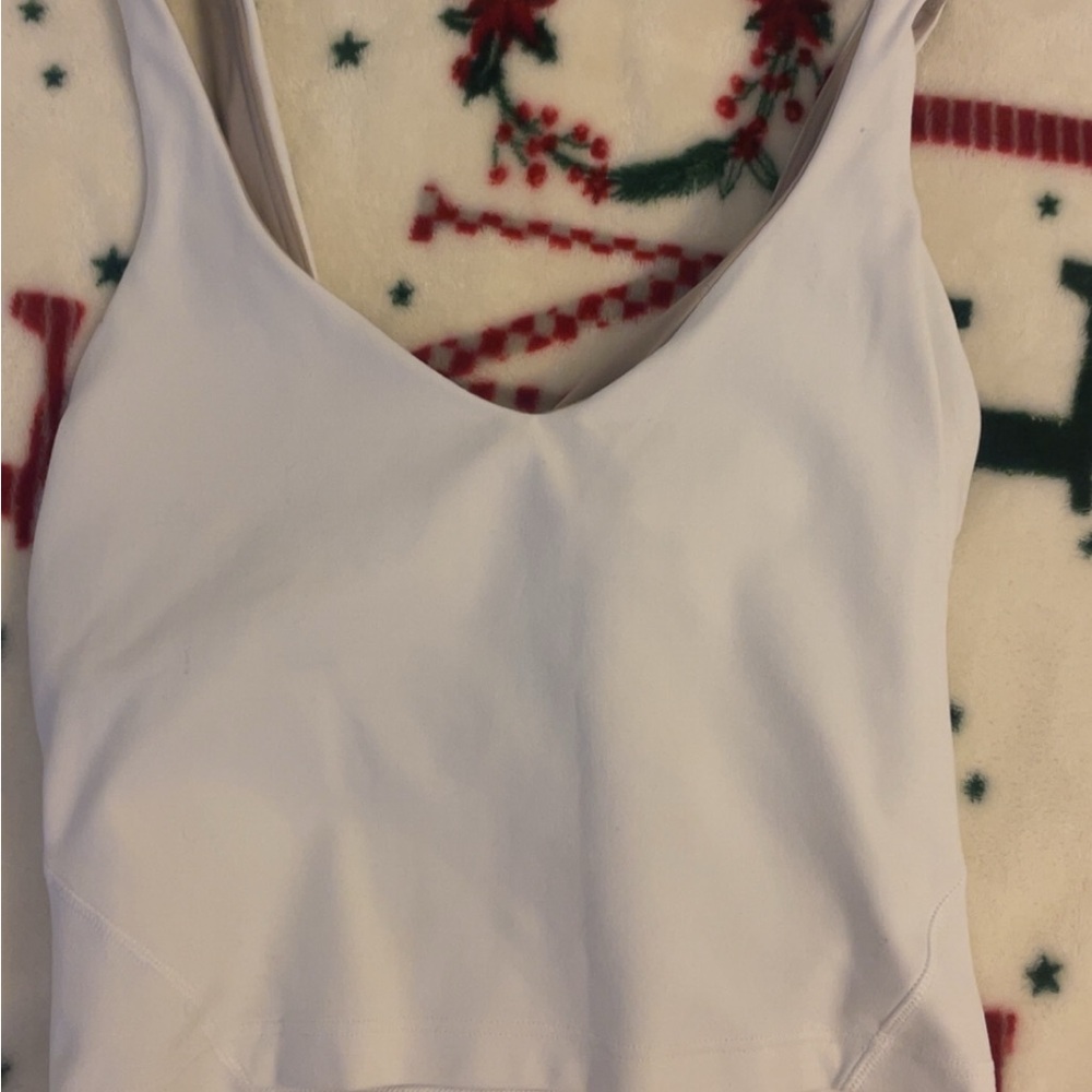 Lululemon Athletica White V-Neck Tank